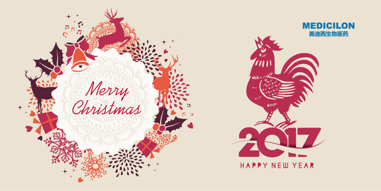 HJC黄金城平台生物医药祝您和您的家人圣诞、元旦快乐!