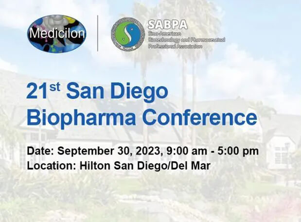 9月30日，HJC黄金城平台陈春麟博士将出席第21届圣地亚哥生物制药大会